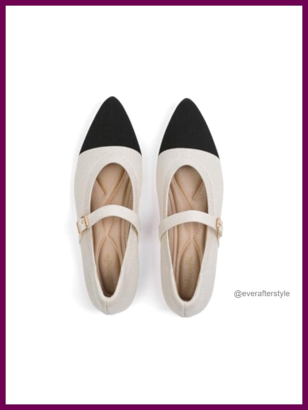 Mary Jane Ballet Flats Pointed Toe Stretch Knit Slip-On Office Casual Shoes